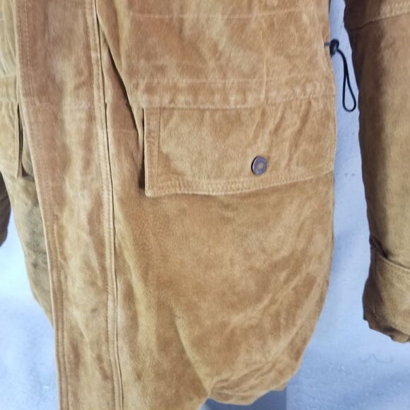 Wilsons Leather M Julian Suede Parka Coat Mens Small Brown Heavy Winter - Picture 6 of 16